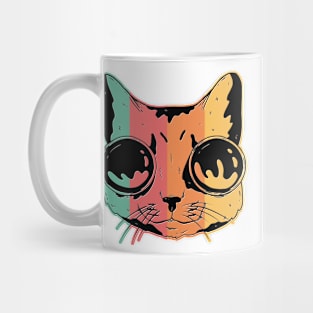 Steampunk Goggles Cat Retro Vintage Hip Kitty Mug